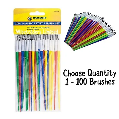 Kids Children’s Paint Brushes Craft Painting Activity School Choose Quantity • £6.99