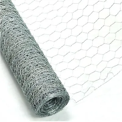 £10.79 • Buy Galvanised Chicken Wire Mesh Netting Aviary Fencing Rabbit Cage Garden Fence