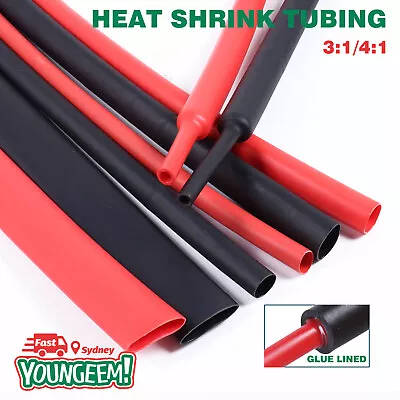 Heat Shrink Tubing Adhesive Lined Cable Repair Wire Shrink Wrap Sleeving 3:1/4:1 • $6.50