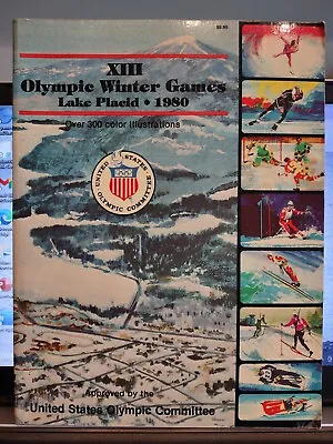 1980 XIII OLYMPIC WINTER GAMES Lake Placid NY Guide History Athletes Sports BOOK • $14.95
