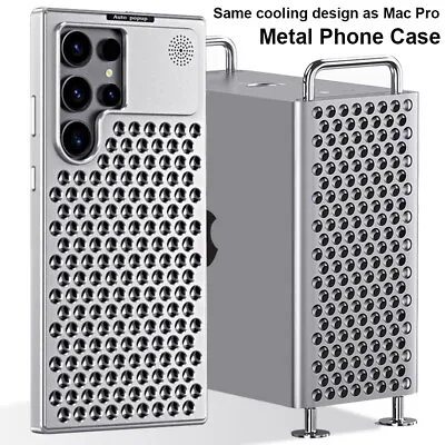 For Samsung S22 S23 S24 Case Full Body Aluminum Metal Heat Dissipation Cooling • £17.99