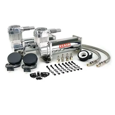 Viair 44432 Dual Air Suspension Compressor Kit 444C Chrome • $342.95