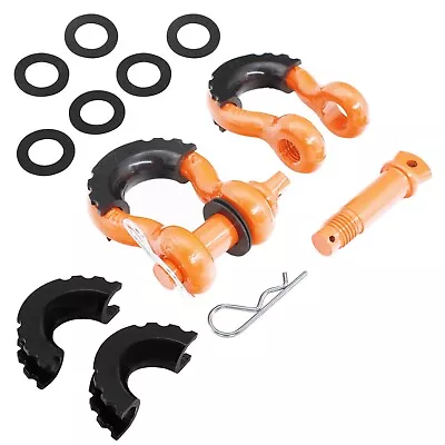 D Ring Shackles 3/4  With 7/8'' Pin Double Safeguard Breaking Strength Orange • $21.99