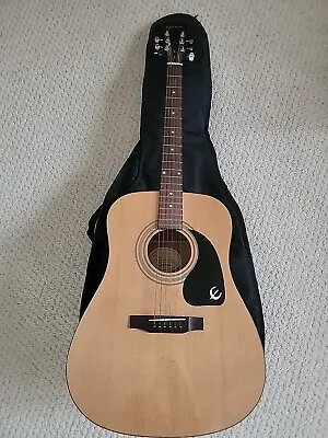 Epiphone DR-100 NA 6-String Acoustic Guitar W/Gig Bag Plays Beautifully  • $275