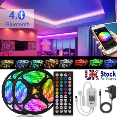 5-30M LED Strip 5050 RGB Lights Colour Changing Tape Cabinet Kitchen Lighting UK • £15.59