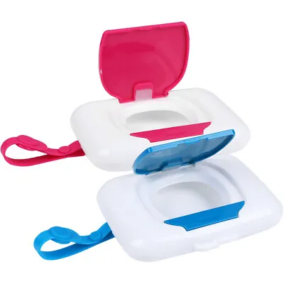  2 Pcs Baby Wipes Dispenser Pouch Holder Container Travel Diaper Suitcase • £11.83