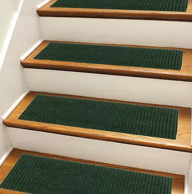 Custom Size Out/Indoor Green Washable Non Slip Stair Treads Set Of 13 • $50.99