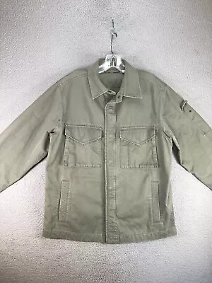 UNIQLO Chore Jacket Mens Medium Green Barn Utility Canvas Corduroy Shacket • $34.08