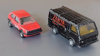 Vintage VW Volkswagen Matchbox Golf GTi & Siku 1128 Kastenwagen Zanya Van • £7.25