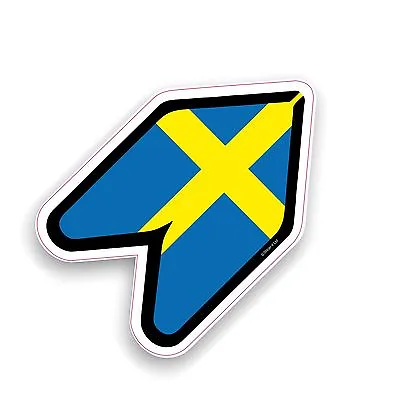 Wakaba Wak Young Driver New Leaf With Sweden Swedish Flag Drift JDM Car Sticker • $14.39