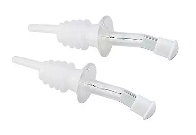 Set Of 2 Oil Pourers Chef Aid Bottle Dispenser Oil Drizzle Vinegar Wine Spouts • £3.70