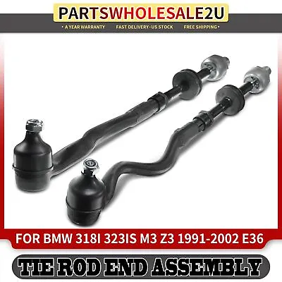 2x Tie Rod End Assembly Front Inner & Outer For BMW 318i 323is M3 E36 1991-2002 • $32.99