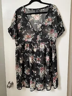 $11.20 • Buy Asos Maternity - Sheer Floral Blouse. Size 12