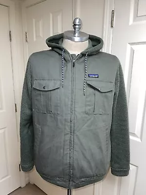 Patagonia Mens Large Better Sweater Hybrid Hoody Full Zip Canvas Jacket Olive XL • $120