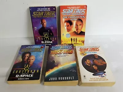 Star Trek The Next Generation Paperback Novels X5 Q-Zone Forgotten War Q-Space • £9.99