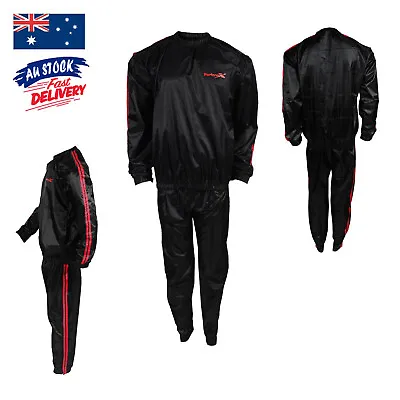 $32.99 • Buy Sweat Sauna Suit Gym Suits Heavy Duty Anti Rip Weight Loss Exercise M.4xl