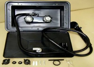 Rv Flowmaster Shower Box Black Mixer Hot Cold Water Mark Caravan Rv Accessories • $98