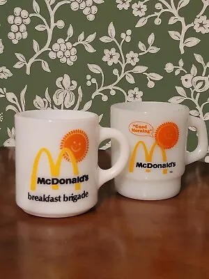 2 Vintage McDonalds Mugs 1 Breakfast Brigade Mug Cup 1 Fire King Anchor Hocking • $25