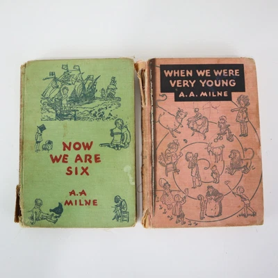 $12.94 • Buy A.A. Milne Lot Of 2 When We Were Very Young & Now We Are Six 1956 Vintage