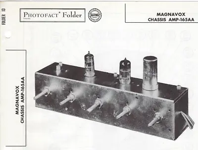 1957 MAGNAVOX AMP-165AA Phono Preamplifier Photofact MANUAL Tube Preamp Vintage • $10.99