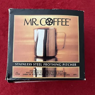 NEW Mr. Coffee Milk Frothing Pitcher 8 Oz. Stainless Steel Espresso /Cappuccino • $14