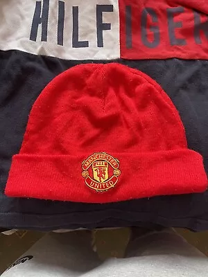 Manchester United F. C. Beanie Hat Red Used • £7