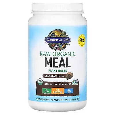 Garden Of Life RAW Organic Meal Shake & Meal Replacement Chocolate Cacao 2.24 Lb • $48.29