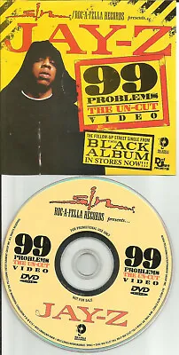 JAY Z 99 Problems UN CUT VIDEO PROMO DVD 2004 MINT USA SPECIAL PACKAGING • $34.99