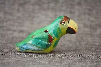 Vintage Mexican Latin American Hand Crafted Clay Pottery Parrot Animal Flute • $15.99