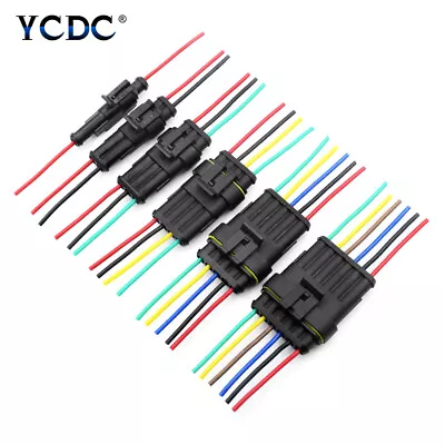 1/2/3/4/5/6 Pin Way Car Waterproof Electrical Connector Plug With Wire 18 AWG 1 • $7.80