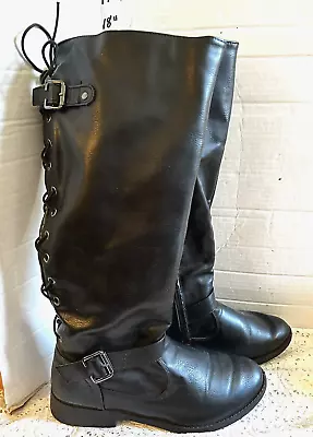 Wanted Women's Lady Luck Zipper Lace-up Back Boots Size8 In Great Shape {A6} • $15