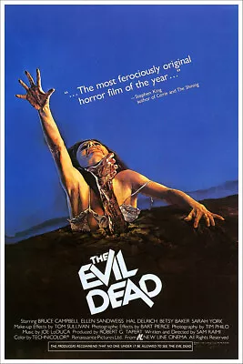 The Evil Dead Bruce Cambell Vintage Horror Movie Poster • $8.99