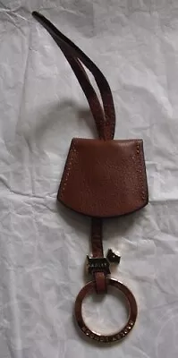 Radley London Dog Bag Charm / Key Ring Gold On Mulberry 17 Cm Leather Strap. • £8.99