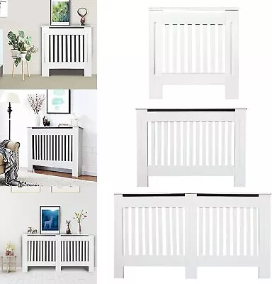Chelsea Radiator Cover Modern Slatted Grill Slat White Painted MDF Cabinet Cover • £29.99