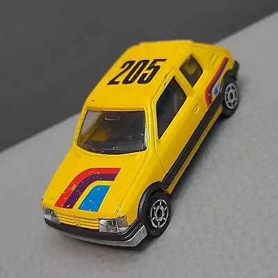 Vintage Peugeot 205 GTI Rally Car No.261/210 Majorette Diecast Made In France • £14.99