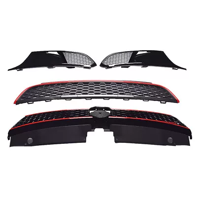 For VW Jetta MK6 GLI Style 11-2014 Front Upper Lower Grille Red Trim With Bezel • $100.15
