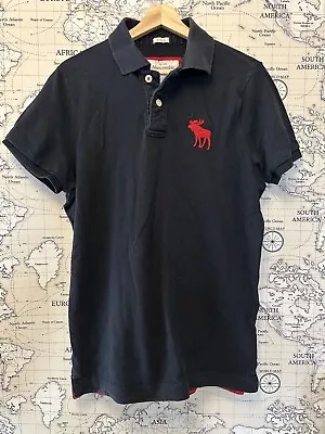Abercrombie & Fitch Muscle Men's Tee Shirt Polo Solid Black S/S Size XXL MJ • £17.99