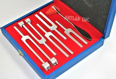 6 Aluminum Tuning Fork Set In Wooden Case Diagnostic Instruments • $17.93