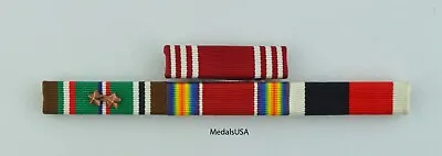 Army WWII Ribbon Bar -Good Conduct European 2 Stars Victory Occupation • $16.95