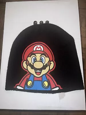 Super Mario Knit Pullover Hat Beanie Nintendo Black One Size • $9.50