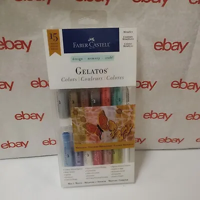 Faber-Castell Gelatos Colors Set Metallics - Water Soluble Pigment Crayons • $26.99