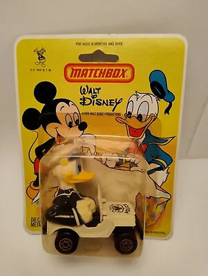Matchbox Disney Donald Duck Jeep WD6 Carded 1979/80 Retrto Vintage • £18.50