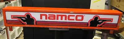 Vintage Namco Arcade Shooting Game Lighted Sign Topper Marquis • $100