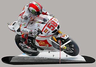 MODEL CARS MINIATURE MOTORCYCLE MARCO SIMONCELLI HONDA ON CLOCK Simoncelli-01 • $42.79