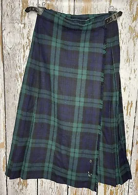Vtg Braemar Scottish Wool Tartan Plaid Men’s Women’s Kilt Skirt Sz US 12 • $114.99