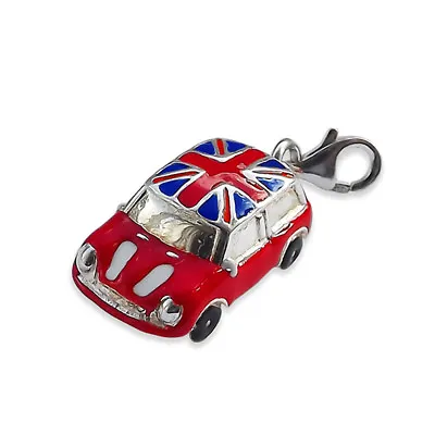 NEW Sterling 925 Silver Enamel Classic British Mini Sports Car Charm With Clasp  • £54.12