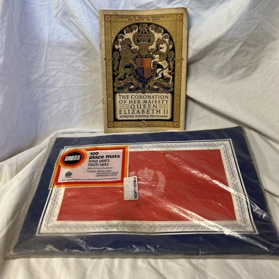 £7.50 • Buy Royal Memorabilia -Coronation Programme + 100 Unopened Silver Jubilee Place Mats