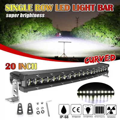 Curved 6D 20inch Single Row Slim LED Light Bar Spot Beam Truck Boat ATV SUV 22  • $75.99