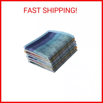 Mens Luxury 100% Cotton Handkerchiefs Plaid Pack • $11.52