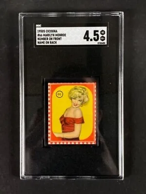 SGC 4.5 MARILYN MONROE 1956 Cicogna Card HIGHEST EVER GRADED By SGC Or PSA 1/1 • $1600